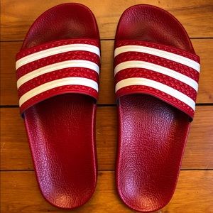 Adidas Adilette - Red & White